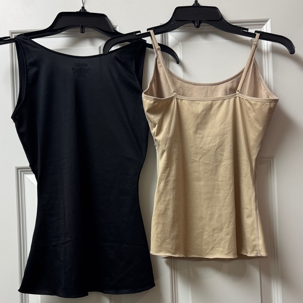 Spanx tank tops (1 Black V-neck & 1 tan round neck) - Both Size M - Picture 4 of 7